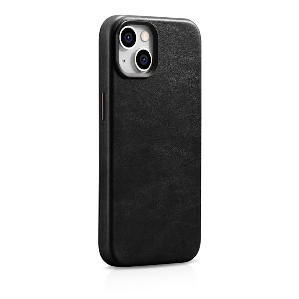 ICARER CASE CASE LÆDERCOVER MED MAGSAFE TIL IPHONE 14+ SORT