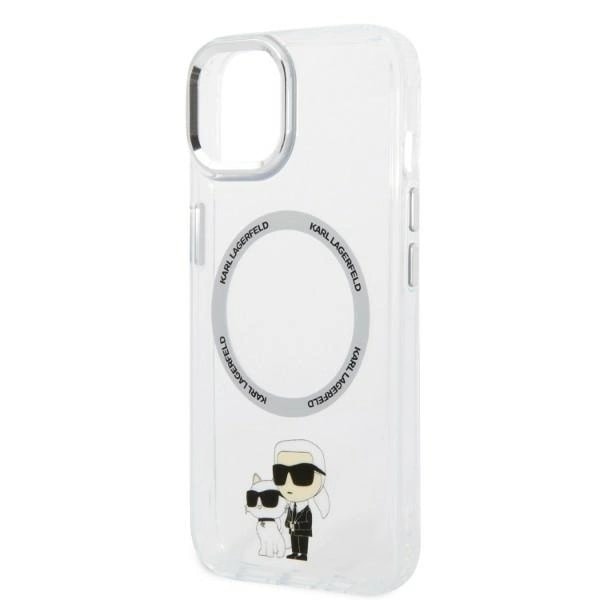 KARL LAGERFELD IKONISK KARL&CHOUPETTE MAGSAFE ETUI TIL IPHONE 14 PLUS - GENNEMSIGTIG