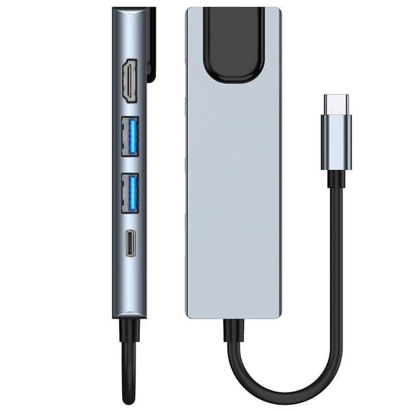 TECH-PROTECT V3-HUB ADAPTER 5IN1 GRÅ