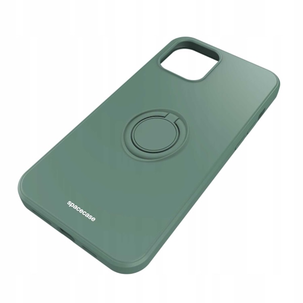 Spacecase Silikon Ringfodral För Iphone 12 Pro Max Mörkgrön Skydd