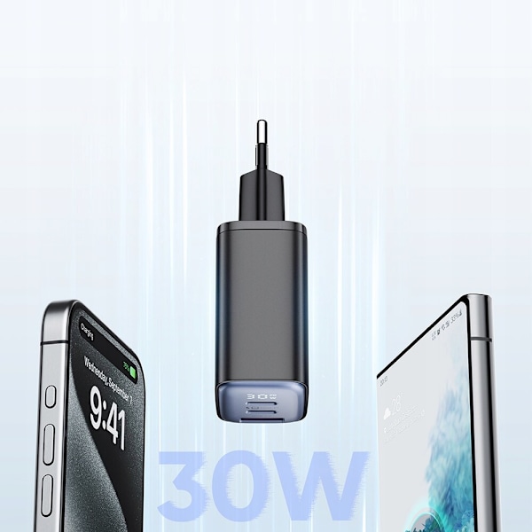 MCDODO FAST TV-LADER IPHONE 2XUSB-C 1XUSB PD 30W LED MÄTARE