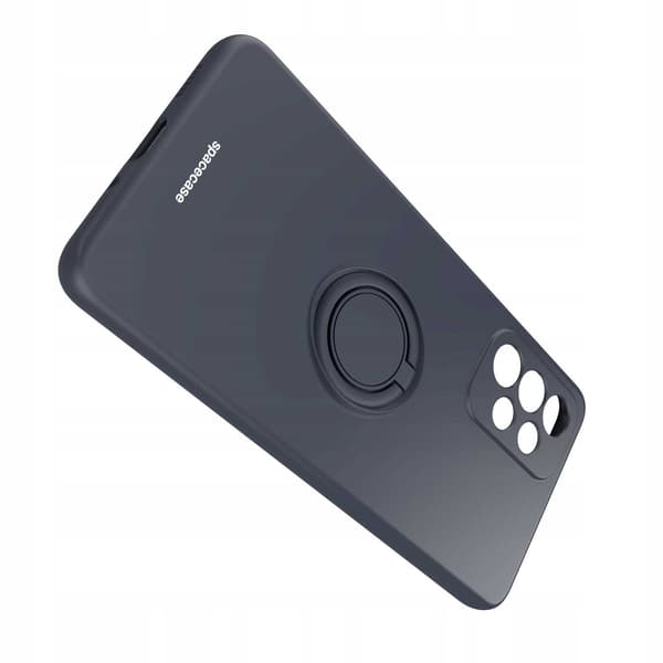 Spacecase Silikonecase Ring För Samsung Galaxy A33 5G Svart Skydd