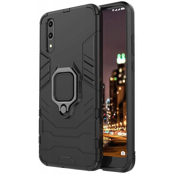 Spacecase Case X-Ring Case För Huawei P20 Svart