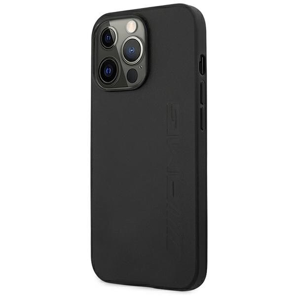 AMG LÆDER HOT STAMPED COVER TIL IPHONE 14 PRO - SORT