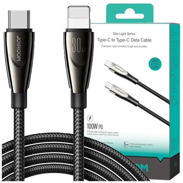 Joyroom Pioneer Series SA31-CL3 USB-C / Lightning 30W 1,2m kabel - svart
