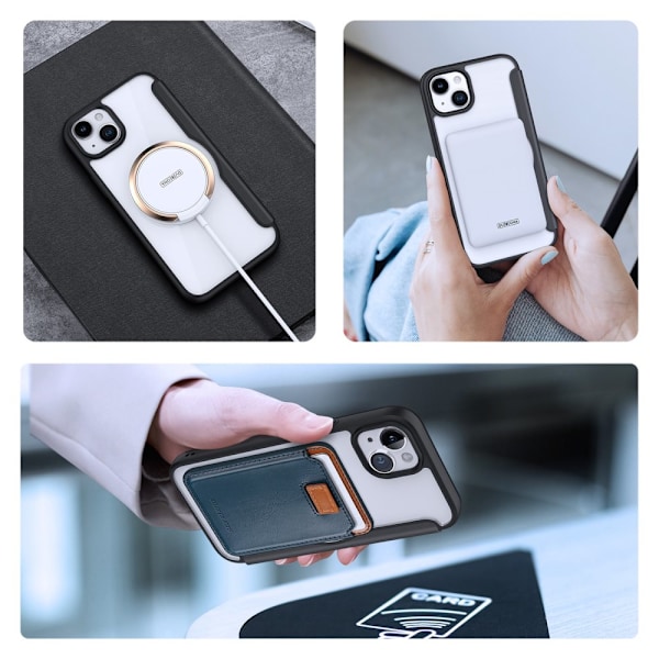 Dux Ducis Skin X Pro iPhone 15 Plus Magnetic Flip MagSafe-deksel - Svart