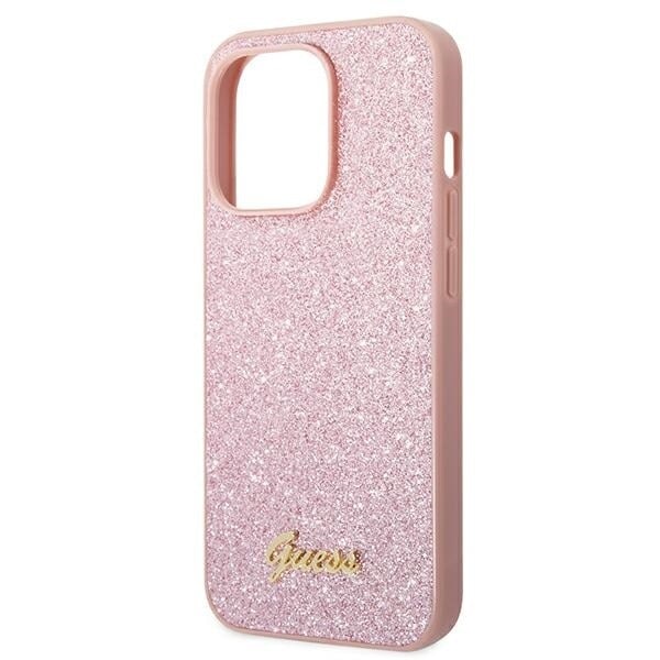 GUESS GUHCP14XHGGSHP IPHONE 14 PRO MAX 6.7 PINK/PINK HÅRDT ETUI GLITTER SCRIPT