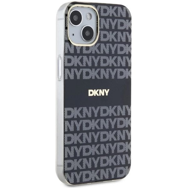 DKNY IML Mono & Stripe MagSafe-deksel til iPhone 15/14/13 - Svart