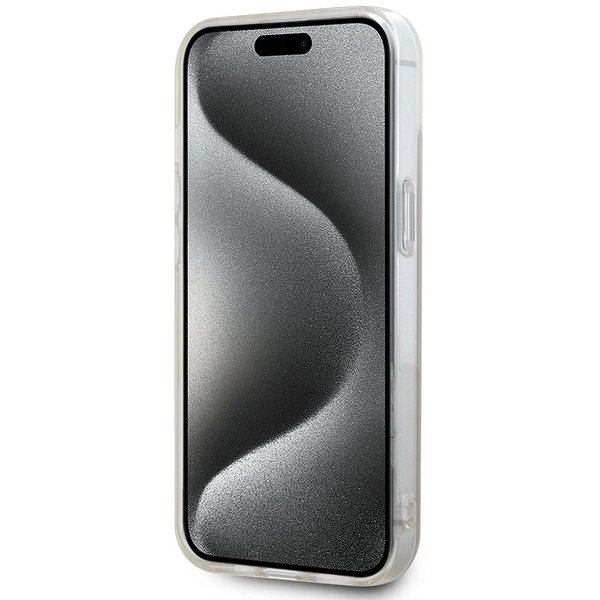 DKNY IML Mono & Stripe MagSafe-deksel til iPhone 15 Plus / 14 Plus - Rosa