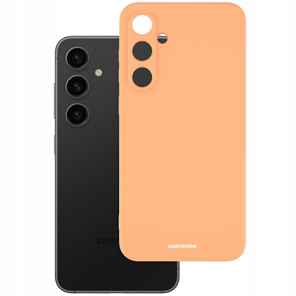 Spacecase Silikonfodral För Galaxy S23 Fe Orange Skydd