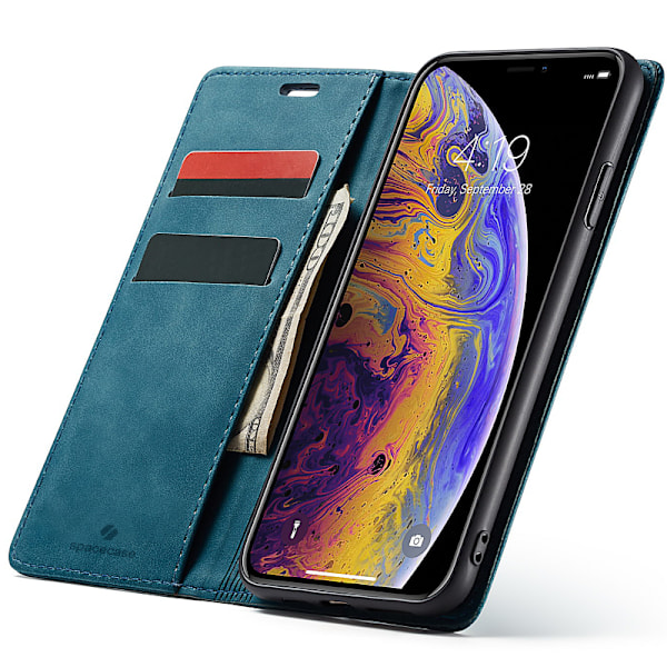 Spacecase Case Plånbok För Iphone X Xs Blå