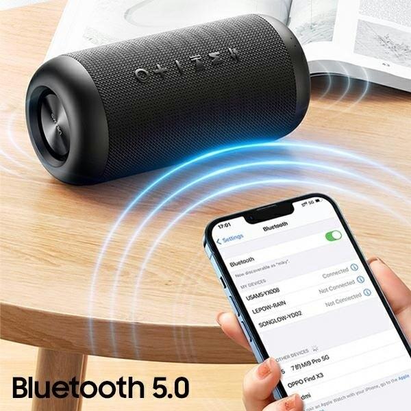USAMS YX Series Bluetooth 5.0 10W bärbar trådlös utomhushögtalare YX8YG01 (US-YX008)