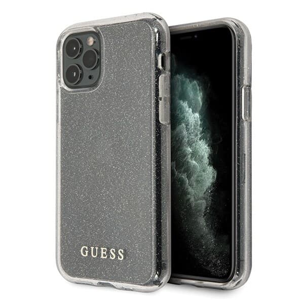 Guess GUHCN65PCGLSI iPhone 11 Pro Max sølv/sølv hardt deksel Glitter