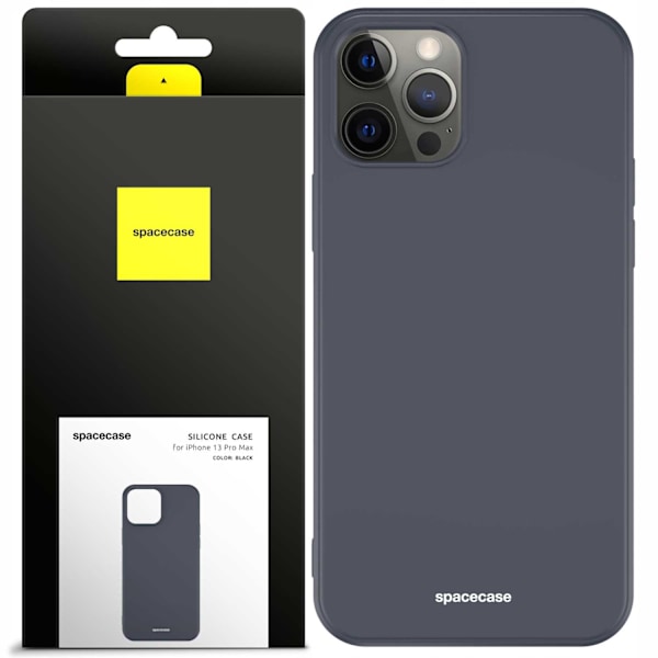 Spacecase Silikonfodral För Iphone 13 Pro Max Svart Skydd