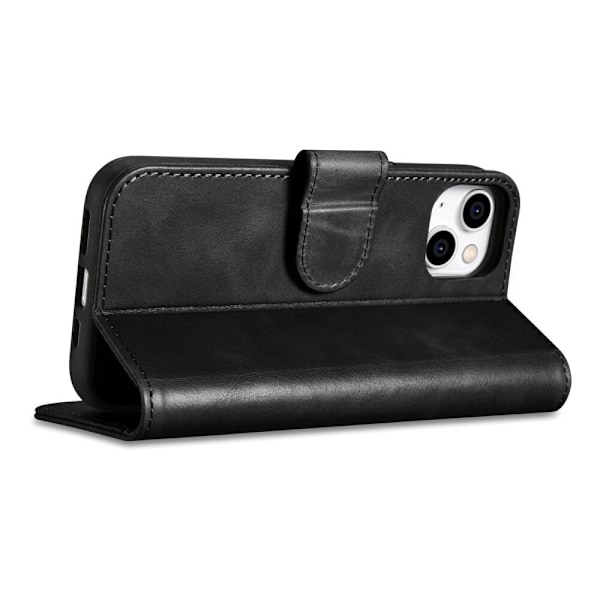 ICARER CASE CASE HOUSING COVER LÆDERCASE TIL IPHONE 14 SORT