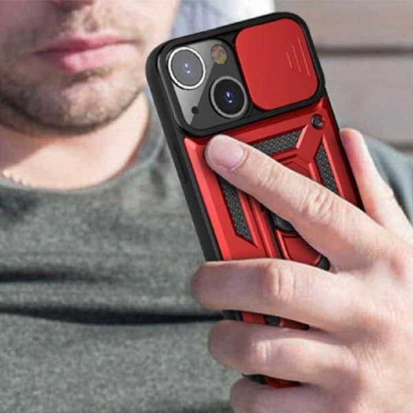 Spacecase Fodral För Iphone 13 Camring Röd