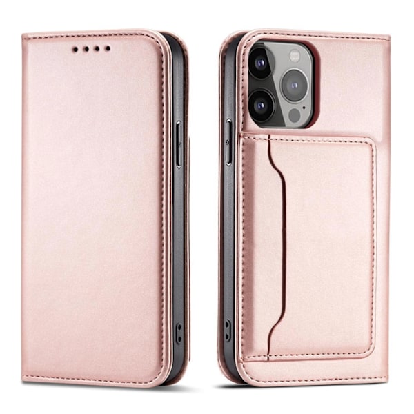 MAGNETKORTETUI TIL SAMSUNG GALAXY S23 ULTRA, COVER MED KLAP, PUNGHOLDER, PINK