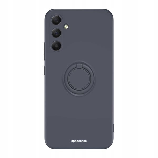 Spacecase Silikon Ringfodral För Samsung Galaxy A34 5G Svart