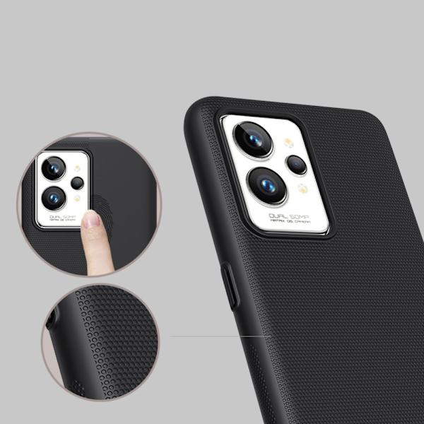 Nillkin Super Frosted Shield forsterket deksel + stativ for Realme GT2 Pro svart