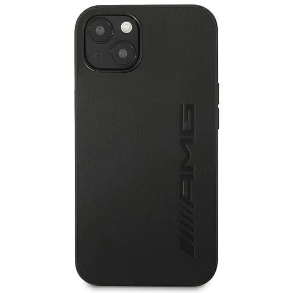 AMG LÆDER HOT STAMPED ETUI TIL IPHONE 14 - SORT