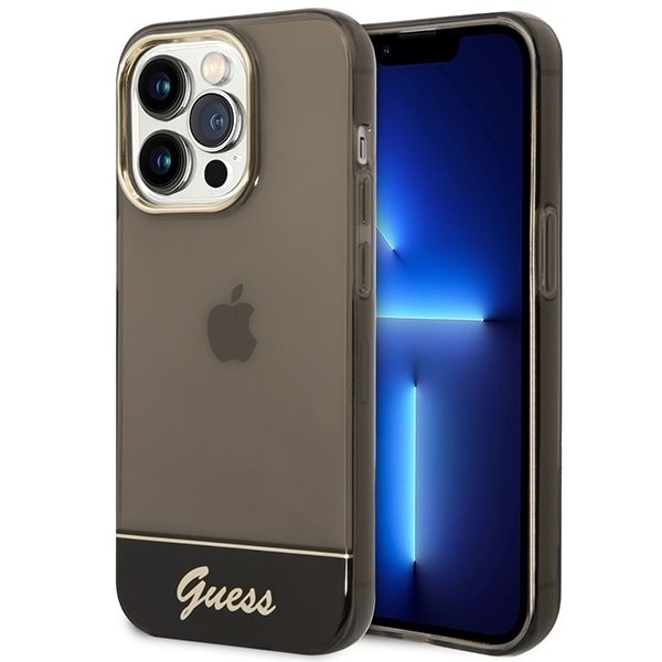 Guess GUHCP14XHGCOK iPhone 14 Pro Max 6,7" svart/svart hårt fodral Translucent