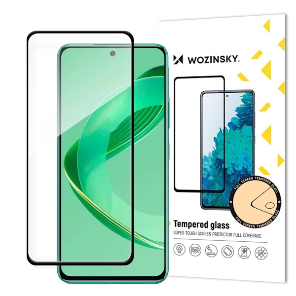 WOZINSKY FULL GLUE HÆRDET GLAS MED SORT RAMME TIL HUAWEI NOVA 11 SE