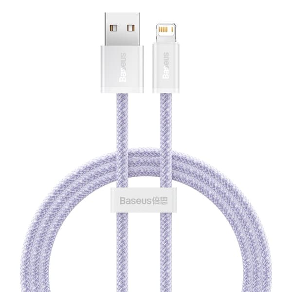 Baseus Dynamic 2-serien kabel USB-A - Lightning 2.4A 480Mb/s 1m lilla