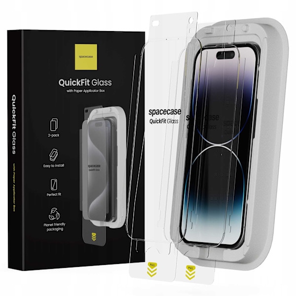 Spacecase Quickfit Härdat Glas För Iphone 14 Pro 6,1 Tum