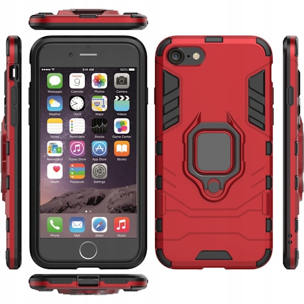 Spacecase X-Ring Fodral För Iphone 7 8 Se 2020 Fodral Rött