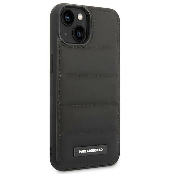 KARL LAGERFELD PUFFY ELONGATED LOGO COVER TIL IPHONE 14 - SORT