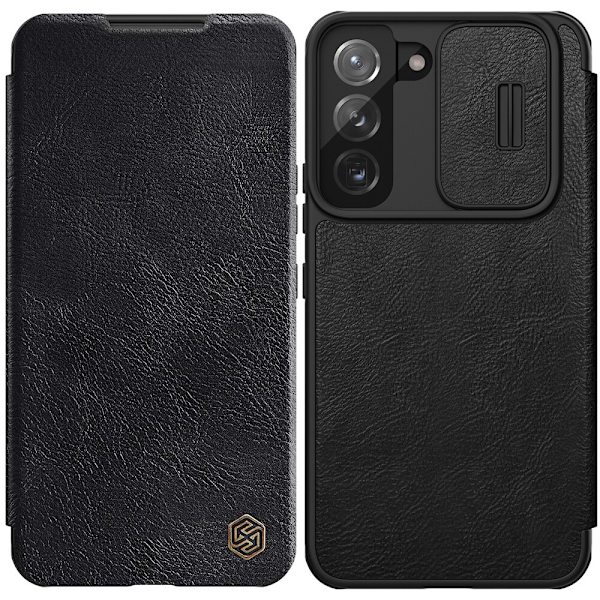 Nillkin Qin Leather Pro Case Case for Samsung Galaxy S22+ (S22 Plus) kamerabeskyttelsesveske.