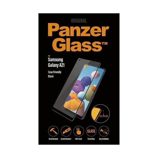 PanzerGlass E2E Standard herdet glass til Samsung Galaxy A21 - med sort ramme