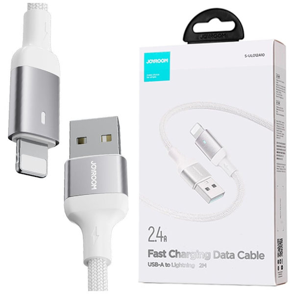 Joyroom USB-kabel - Lightning 2.4A A10 Series 2 m hvit (S-UL012A10)