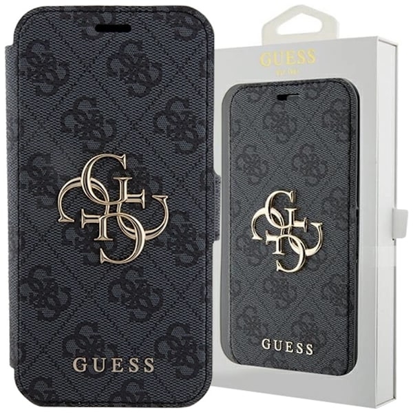 Guess 4G Metal Logo beskyttelsesdeksel iPhone 15 / 14 / 13 - grå