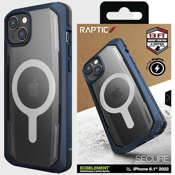 RAPTIC X-DORIA CASE CASE HOUSING MED MAGSAFE TIL IPHONE 14 BLUE