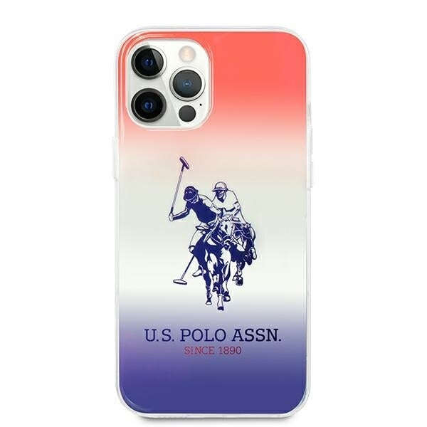 AMERIKANSK SAG POLO ASSN. GRADIENT PATTERN COLLECTION TIL IPHONE 12 PRO MAX - RØD OG BLÅ