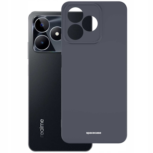 Spacecase Silikonfodral För Realme C51 C53 Note 50 Svart