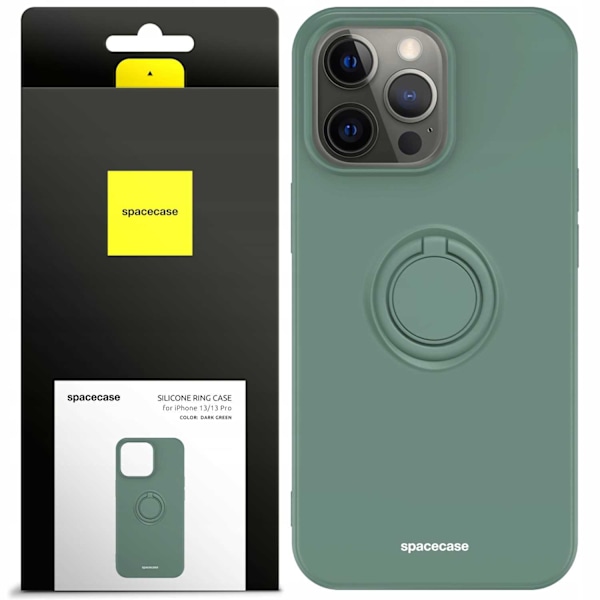 Spacecase Silikonecase Ring För Iphone 13 Pro Case Grönt Skydd