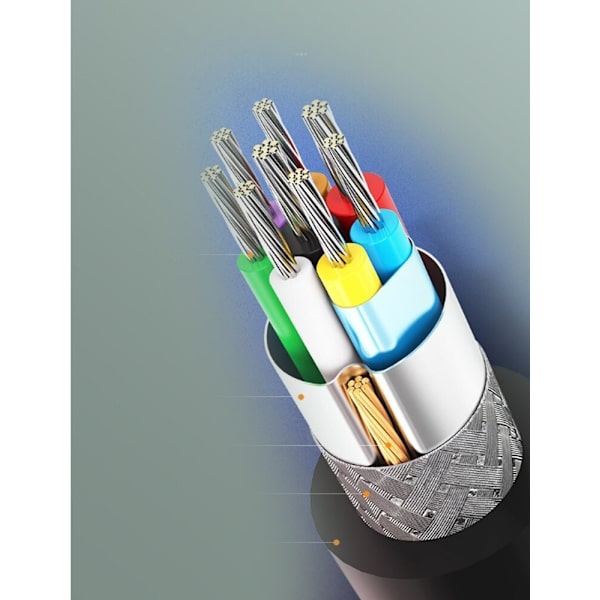 Ugrønn kabel USB 3.0 - USB Type C 1m 3A svart (20882)