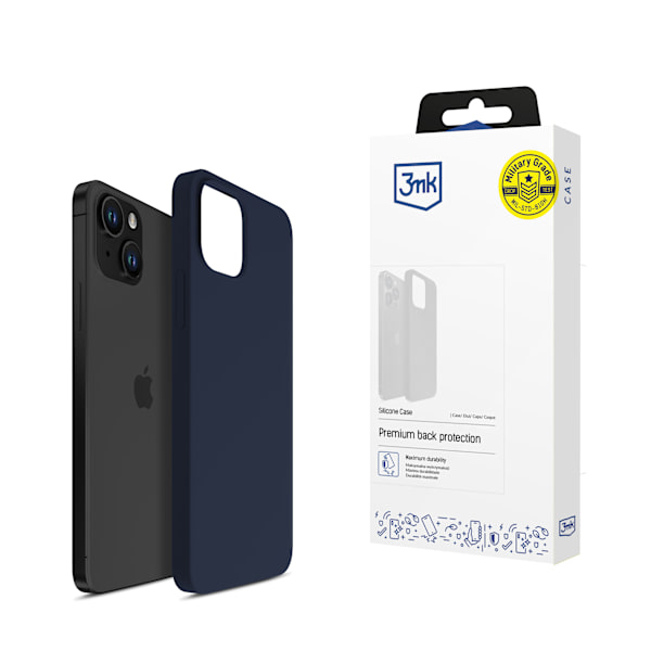 APPLE IPHONE 15 PLUS - 3MK SILICONE CASE DARK NAVY