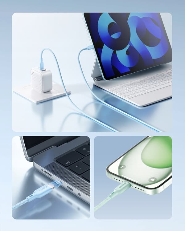 INNOSTYLE USB-C SNABBLADDNINGSKABEL FÖR IPHONE SAMSUNG USB TYP C 60W 2M
