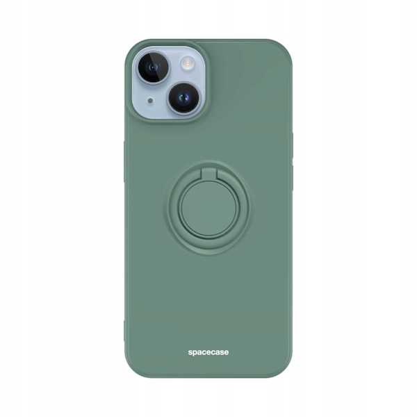 Spacecase Silikonecase-Ring För Iphone 14 Mörkgrön Case-Skydd