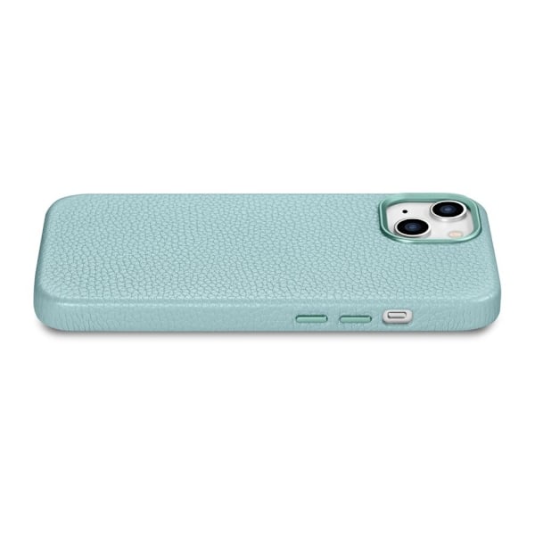 ICARER CASE CASE COVER LÆDER MED MAGSAFE TIL IPHONE 14 GRØN