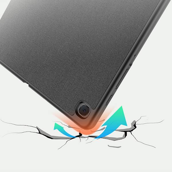 Dux Ducis Domo-deksel til Samsung Galaxy Tab S6 Lite smart beskyttelsesstativ svart