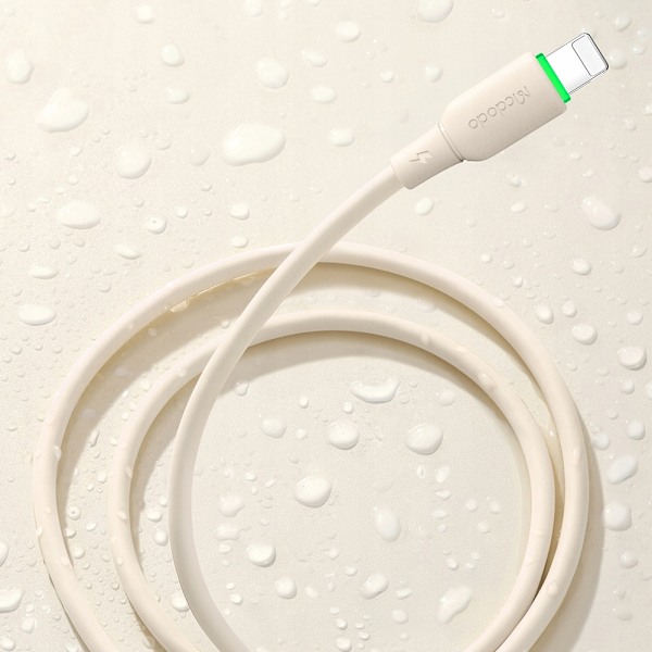 MCDODO LADDARE USB LIGHTNING SNABBLADDNINGSKABEL FÖR IPHONE 1M LED BEIGE