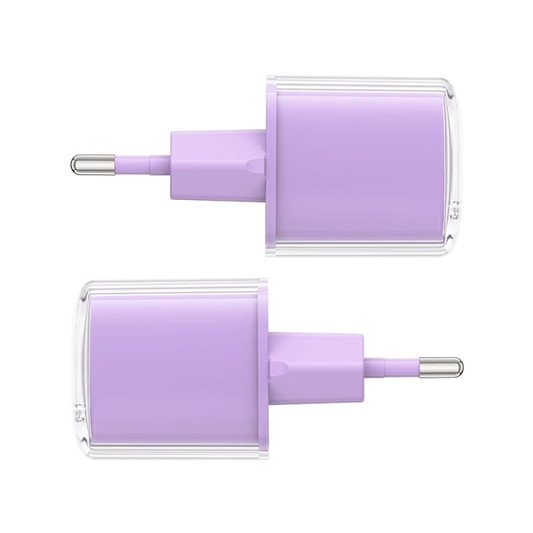 Acefast A53 PD 30W GaN USB-C-lader med skjerm - Lilla