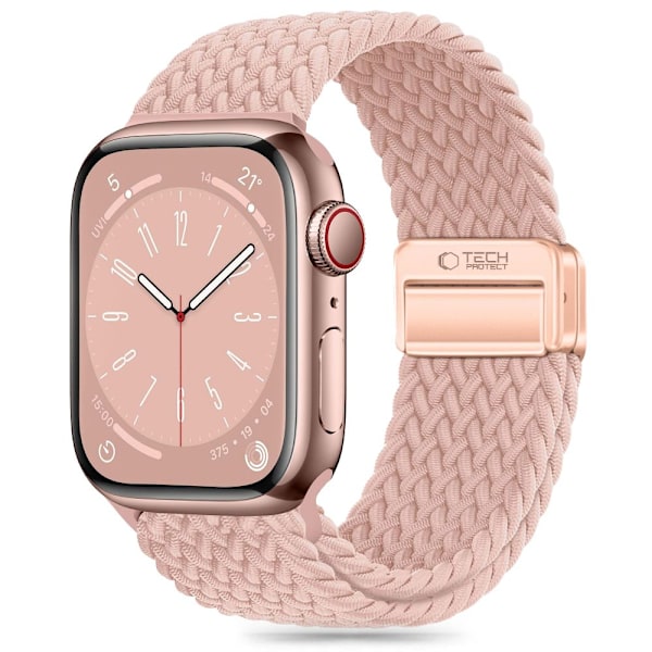 TECH-PROTECT NYLONMAG APPLE WATCH 4 / 5 / 6 / 7 / 8 / 9 / SE (38 / 40 / 41 MM) STØVET ROSE