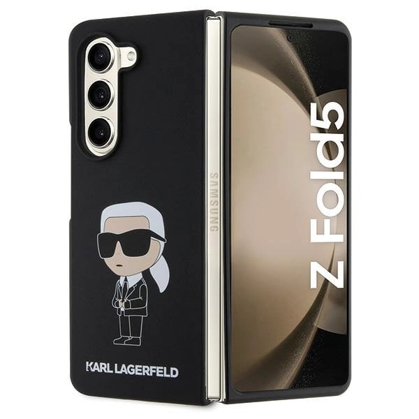 KARL LAGERFELD SILIKONE IKONIK ETUI TIL SAMSUNG GALAXY Z FOLD 5 - SORT