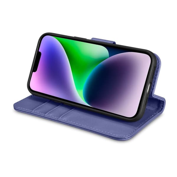 ICARER CASE LÆDERCASE TIL IPHONE 14+ LYS LILLA