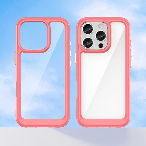 OUTER SPACE COVER MED GELRAMME TIL IPHONE 16 PRO MAX - RØD